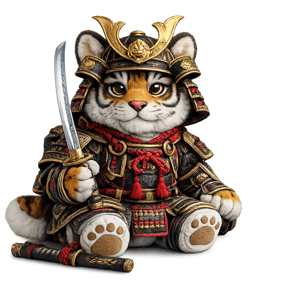 Samurai Cat Plush