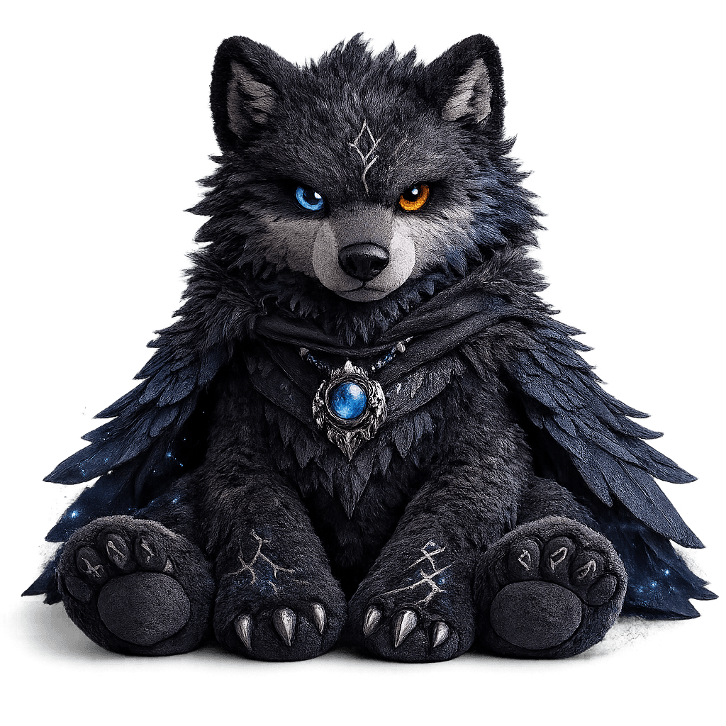 Shadow Wolf Plush
